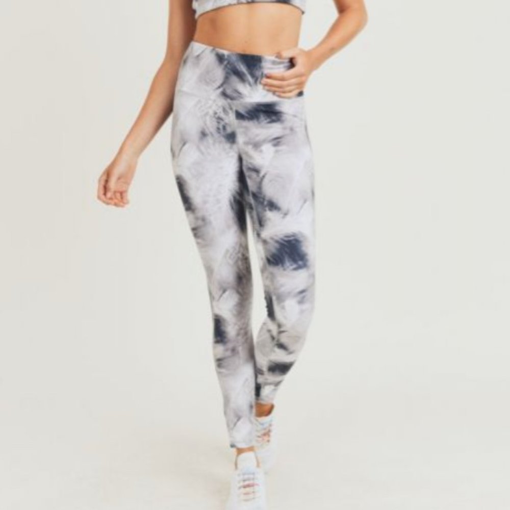 White Feather Leggings